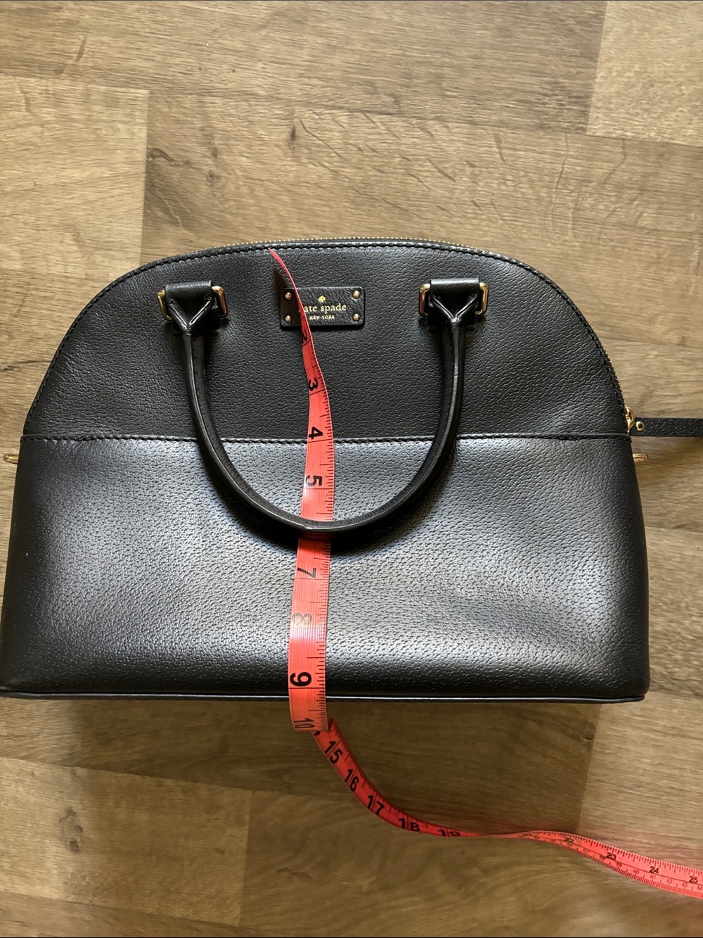 kate spade Black Leather Dome Satchel with Gold Hardware - Picture 3 of 5